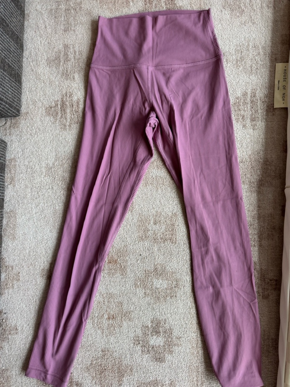 lululemon athletica Ribbed High-Rise Leggings in Mauve